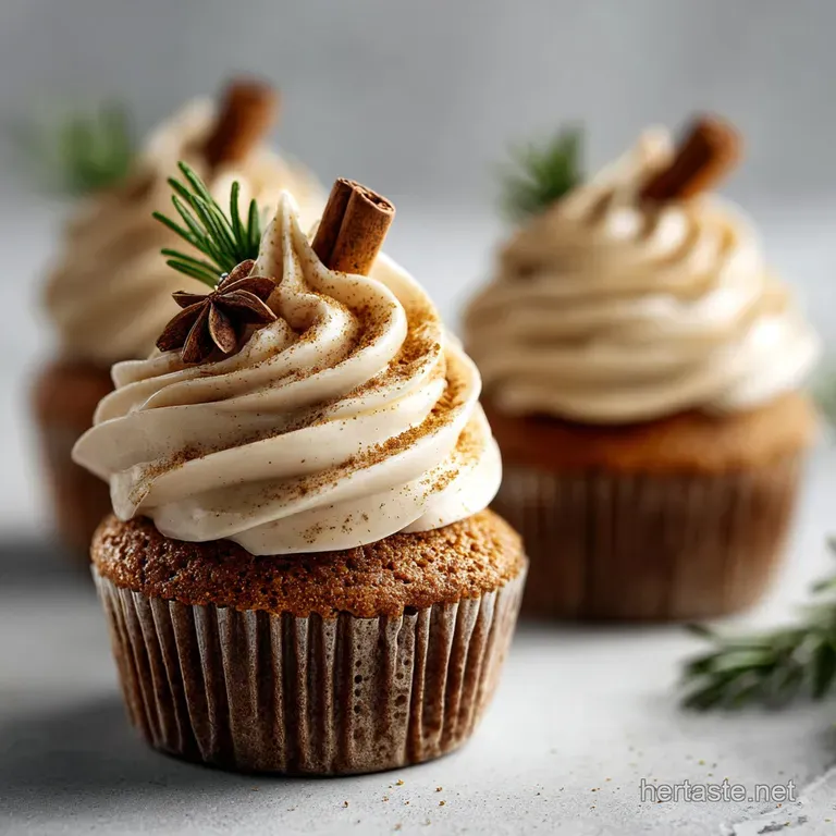 Christmas Cupcakes: Spiced Ginger Cake with Brown Butter Frosting