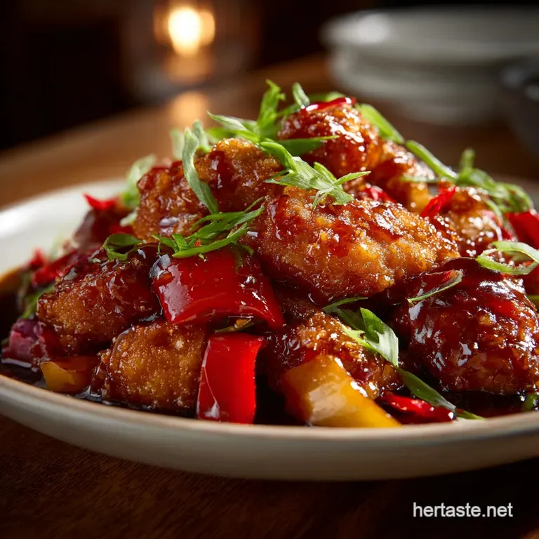 The Ultimate Fakeaway Crispy Sweet and Sour Chicken presentation