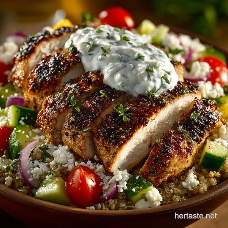 The Zeus Bowl Ultimate Greek Chicken Grain Power Bowls presentation