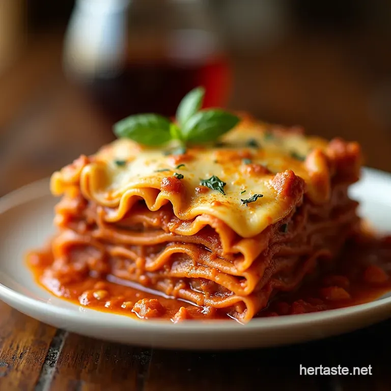 The Ultimate Sunday Roast Lasagna Rich Ragu Creamy B&eacute;chamel and Fresh Pasta Layers presentation