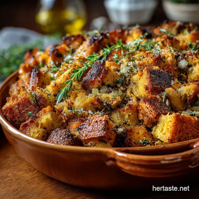 Homemade Stuffing: The Ultimate Golden Sage and Thyme Bread Dressing