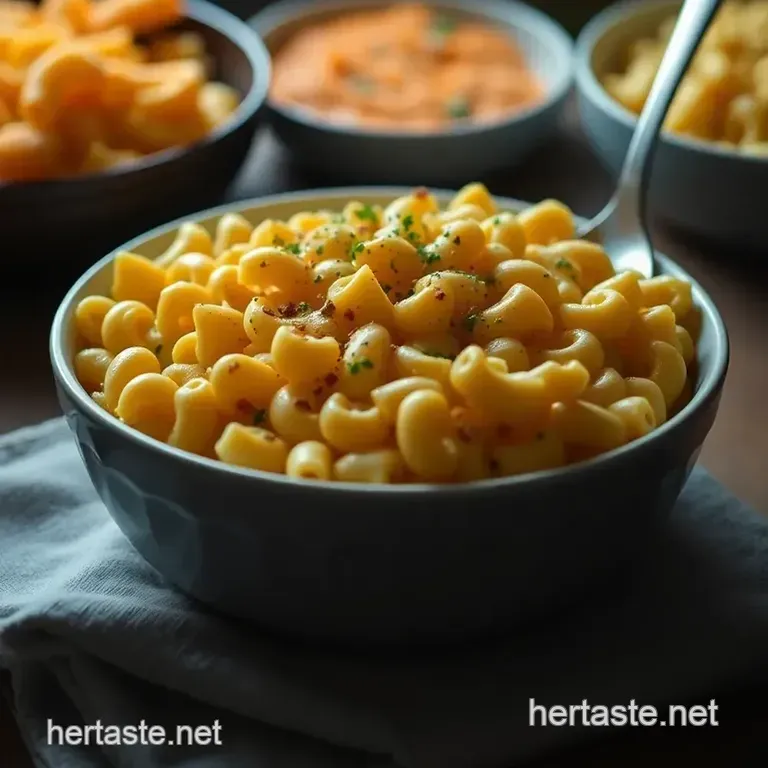 Ultimate Mac and Cheese Bar: Creamy Base with Endless Toppings presentation