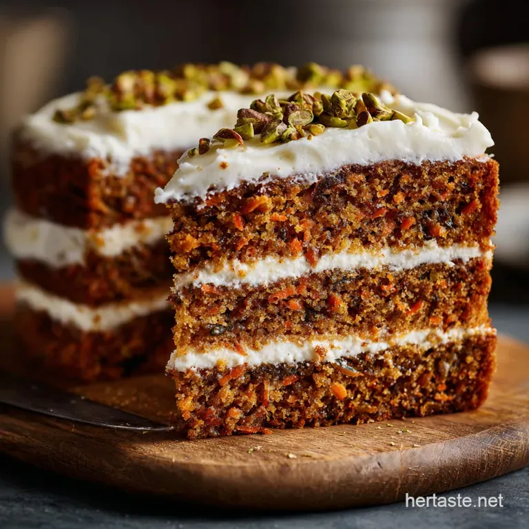 The Ultimate Spiced Carrot Cake with Proper Cream Cheese Frosting presentation