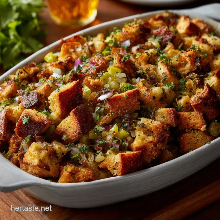 Thanksgiving Recipes Collection: the Ultimate Sage and Pancetta Stuffing (Chefs Dressing) presentation