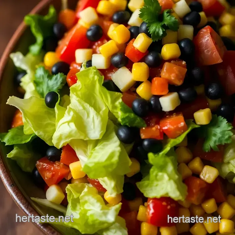 Ultimate Taco Salad: a Flavorful Fiesta in a Bowl presentation
