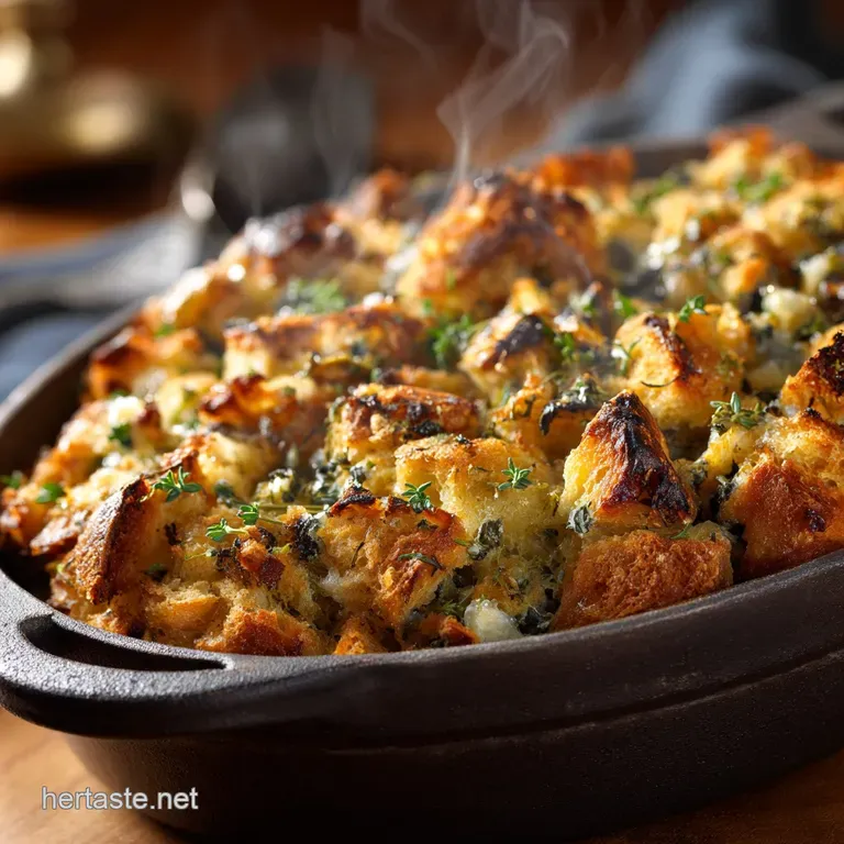 Thanksgiving Stuffing: the Ultimate Sage and Thyme Festive Bake presentation
