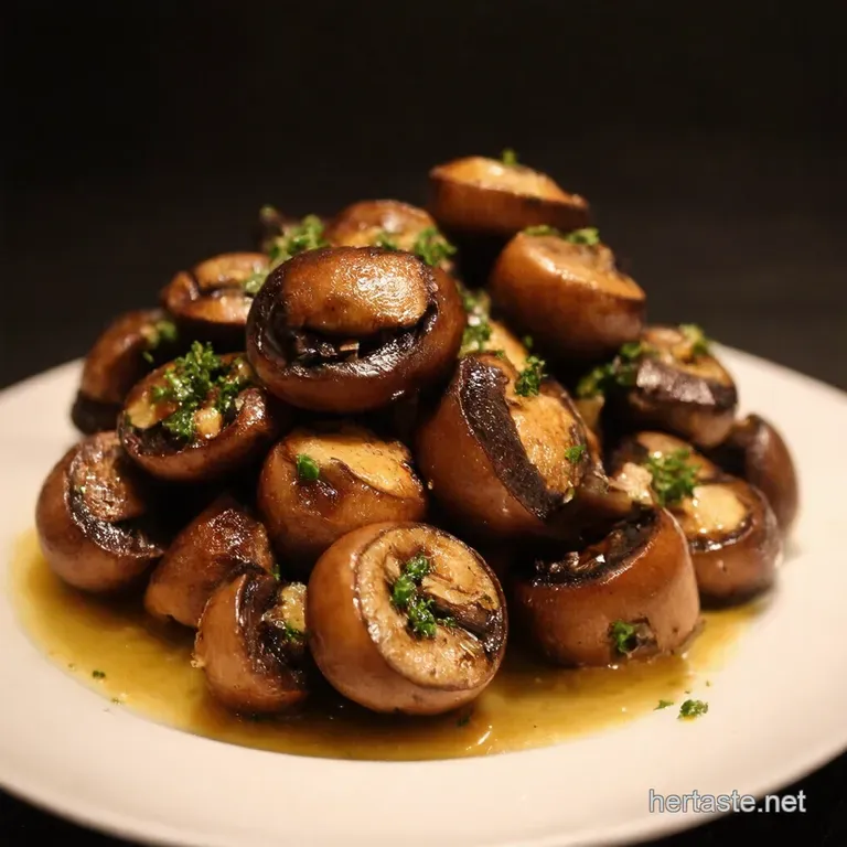 Umami Bomb Roasted Mushrooms with Garlic Butter Bliss presentation