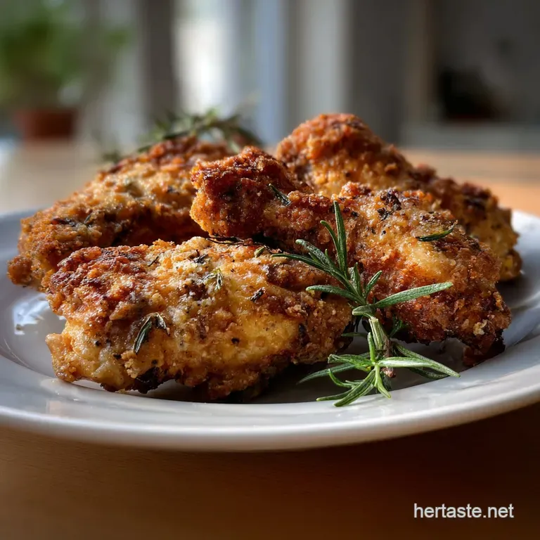 Walnut and Rosemary Ovenfried Chicken Recipe: Crispy & Juicy presentation