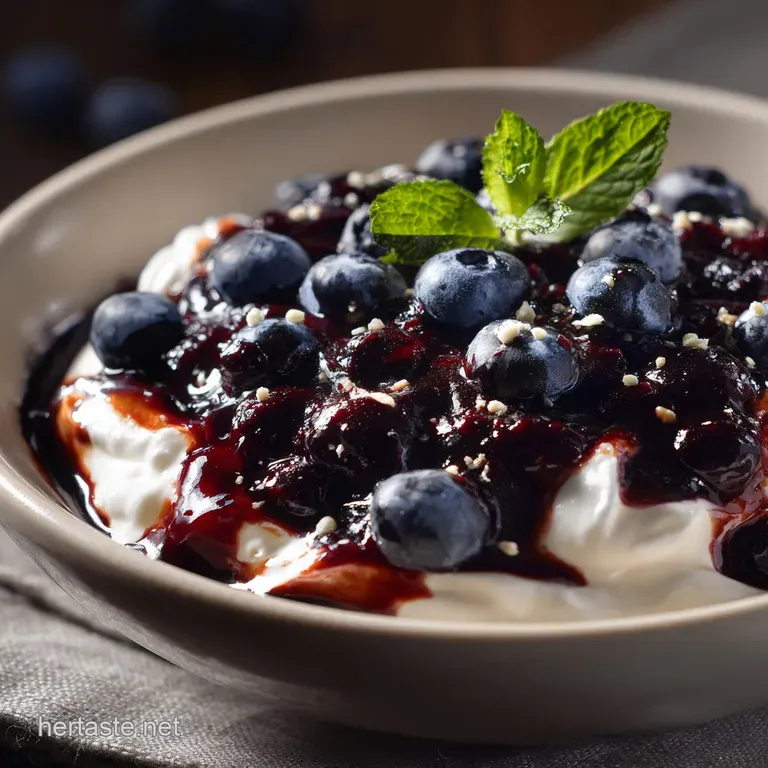 Greek Yogurt with Warm Black Blueberry Sauce The 15Minute Comfort Breakfast