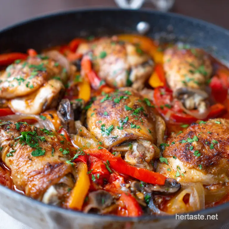 Weeknight Chicken Cacciatore presentation