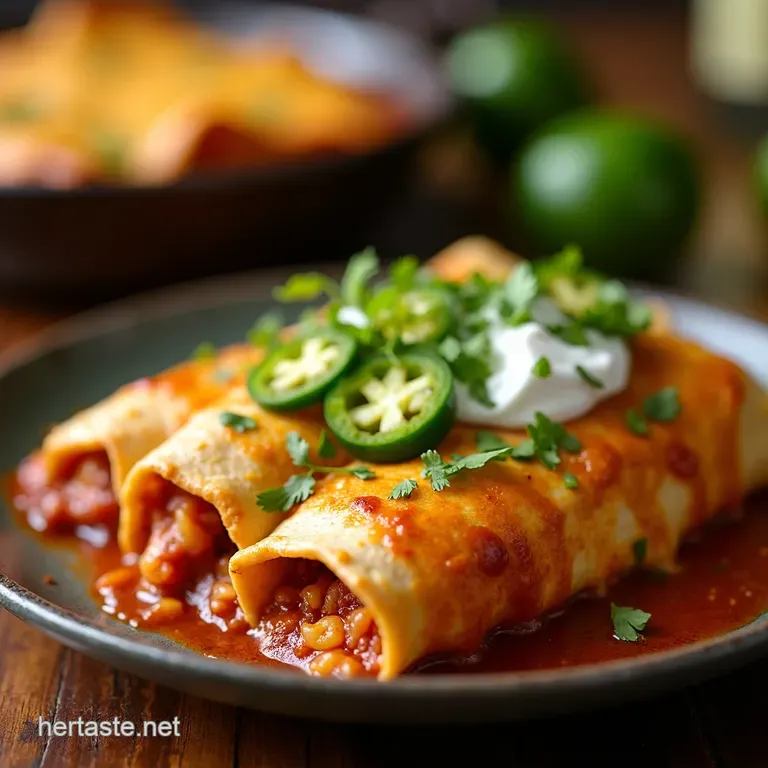 Weeknight Fiesta Easy Shredded Chicken Enchiladas presentation