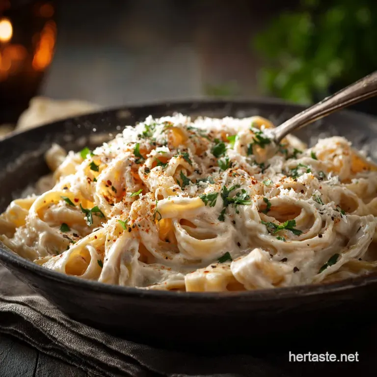 Creamy White Bean Fettuccine Alfredo: Lighter Silkier and Ready in 30 Mins presentation