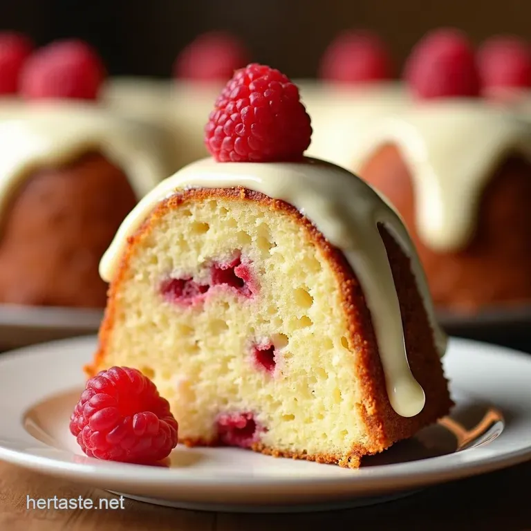 White Chocolate Raspberry Bundt Cake a Nothing Bundt Cakes Copycat presentation