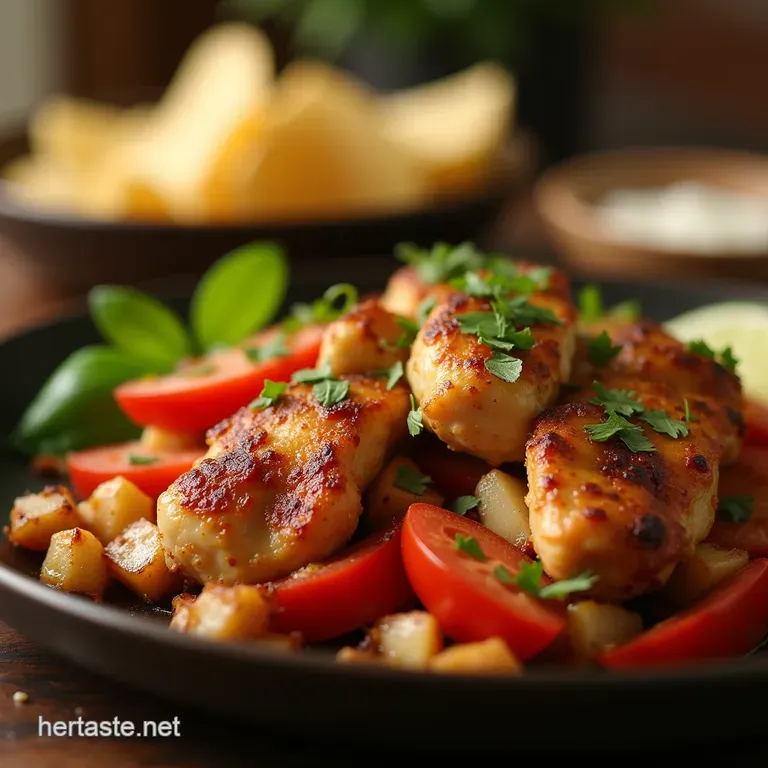 The Ultimate Sizzle Zesty Lime Cumin Chicken Fajitas presentation