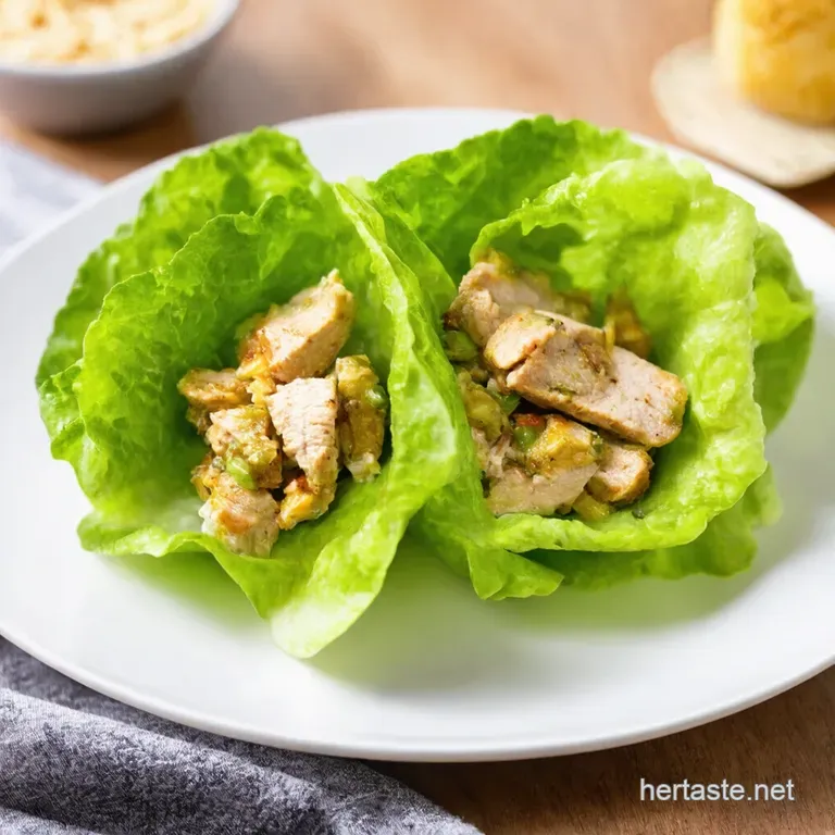 Zesty Keto Chicken Salad Lettuce Wraps presentation