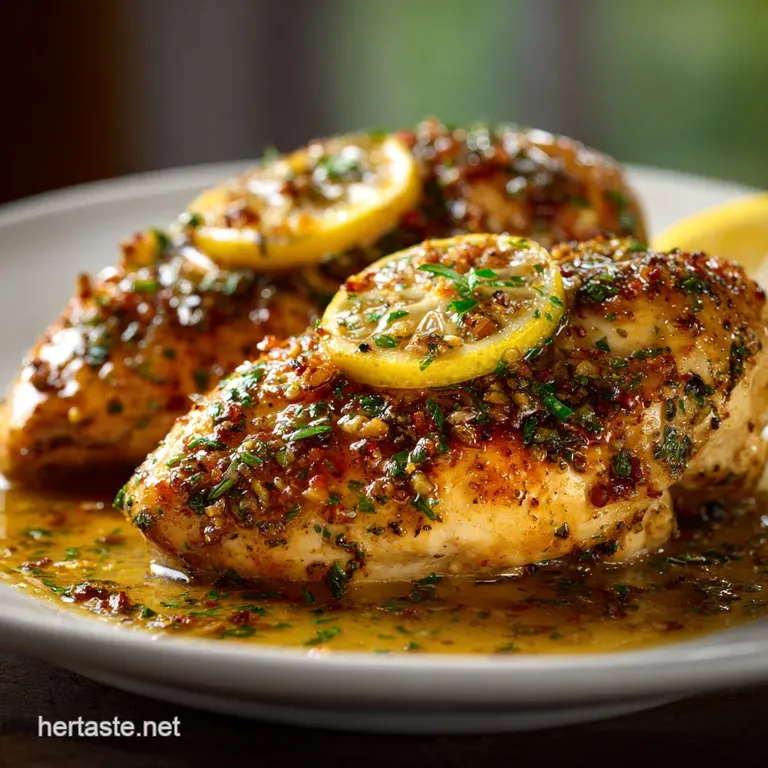 Zesty Lemon Garlic Chicken with Browned Butter Pan Sauce
