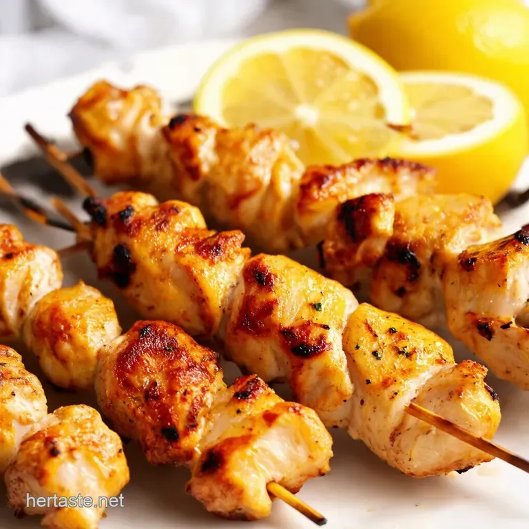 Zesty Lemon Garlic Grilled Chicken Skewers