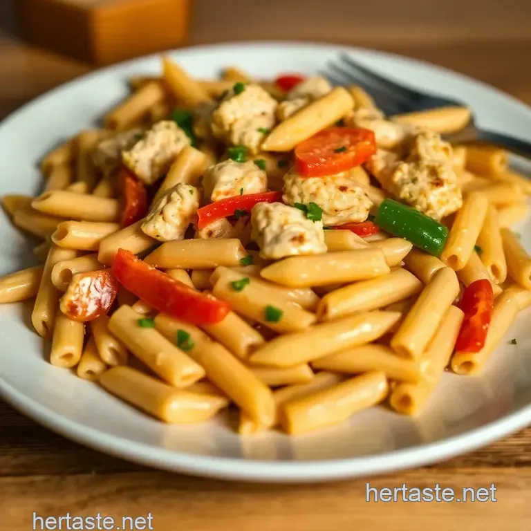 Zesty Louisiana Chicken Pasta presentation