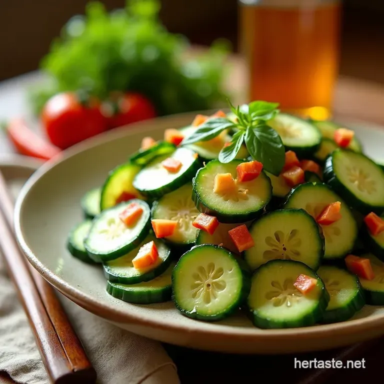 Zingy Asian Cucumber Salad A 15Minute Wonder presentation