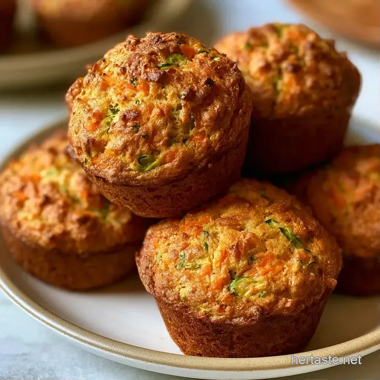 Three moist, spiced muffins arranged on a white ceramic plate with a linen napkin and a drizzle of amber honey.