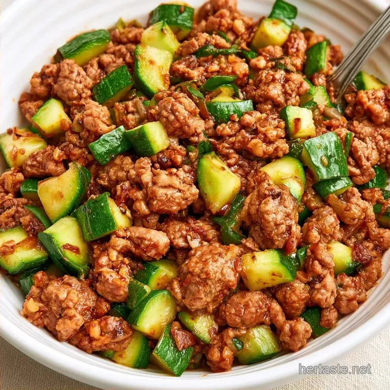 Healthy Zucchini Ground Beef Skillet